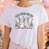 Dead Inside But It's Christmas Shirt, Funny Skeleton t-shirt, Skeleton Christmas Tree t-shirt, Unique Christmas family tee gift