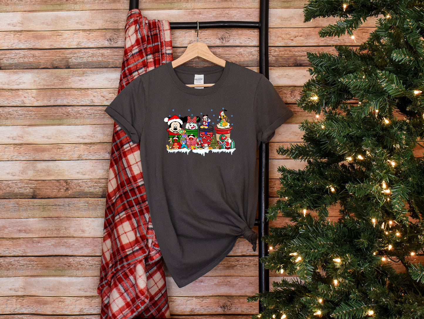 Vintage Mickey And Friend Christmas T-Shirt, Disney Ears Christmas Tee, Disney Trip Shirt, Disney Family Christmas Shirt, Walt Disney World