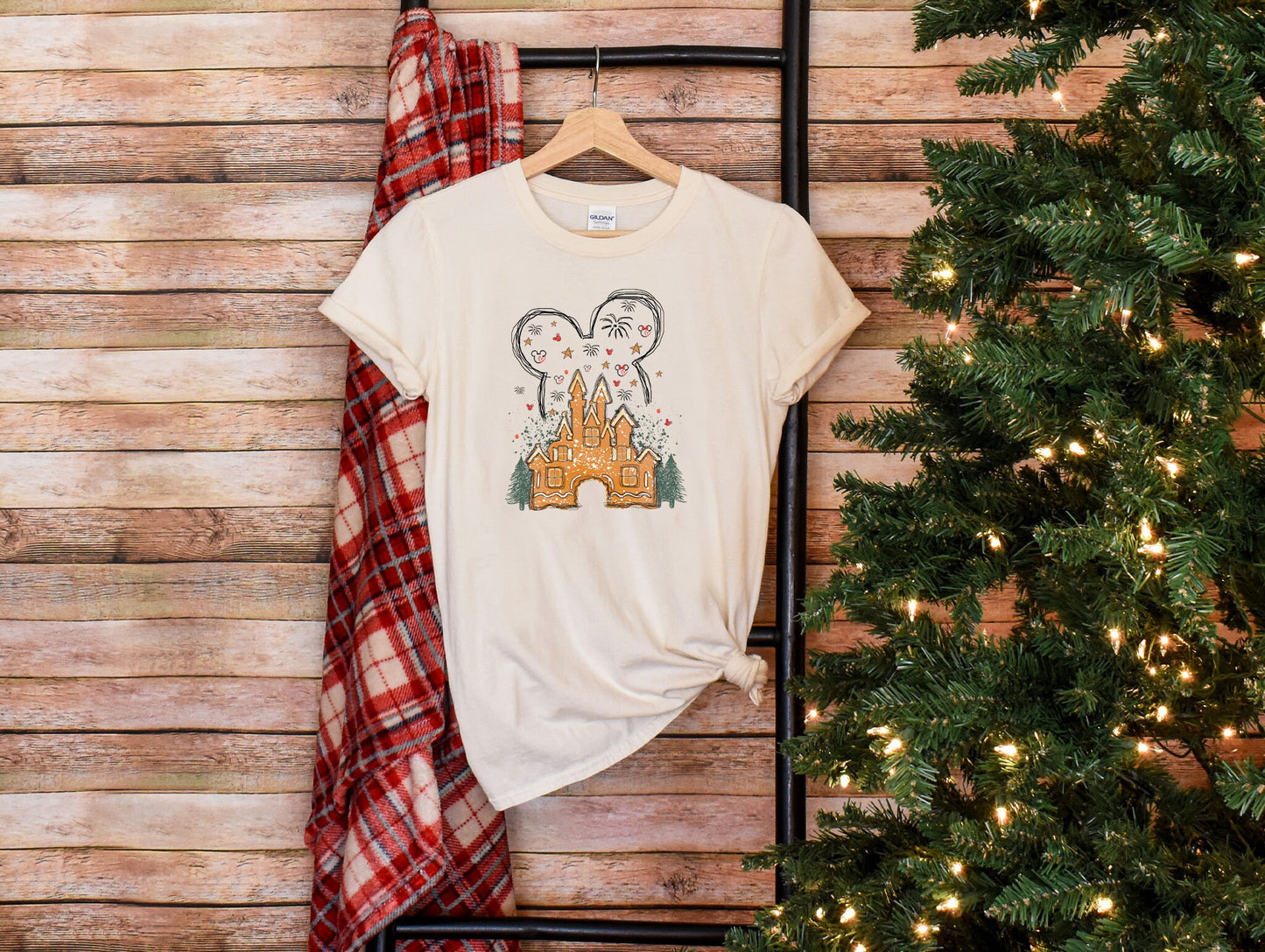 Disney Gingerbread Castle Shirt, Disney Christmas T-Shirt, Christmas Castle Shirt, Disney Christmas Family Shirt, Minnie Christmas Tee Gift