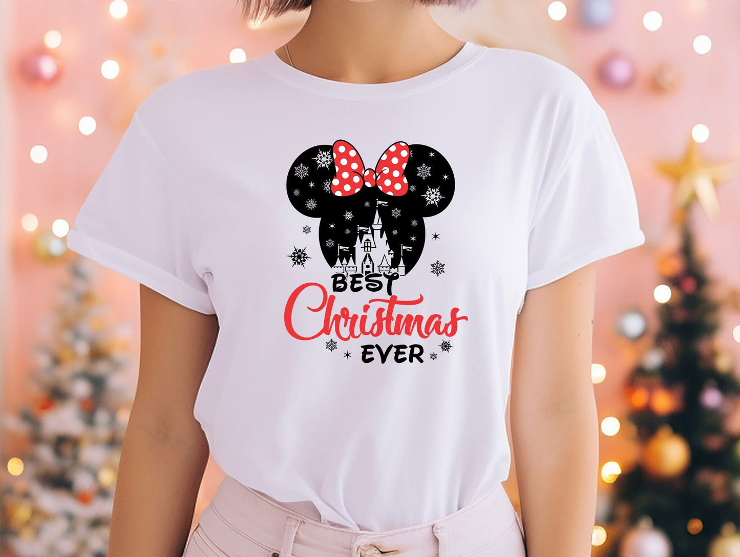 Disney Best Christmas Ever T-Shirt, Best Christmas Ever Gift, Minnie Xmas 2023 Shirt, Custom Xmas Tee, Disney Christmas Family Tee