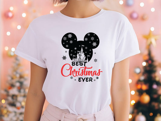 Disney Best Christmas Ever T-Shirt, Best Christmas Ever Gift, Mickey Xmas 2023 Shirt, Custom Xmas Tee, Disney Christmas Family shirt