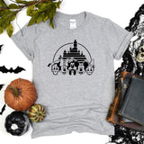 Disney Castle Silhouette T-Shirt, Disney Halloween Shirt, Disney Shirt, Halloween Castle Shirt, Mickey Minnie and Friends, Matching Shirt