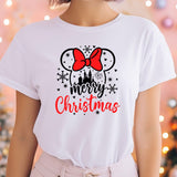 Disney Merry Christmas T-Shirt, Minnie Christmas Shirt, Disney Christmas Shirt, Disney Matching Family Tee, Christmas Disney Couple Shirt