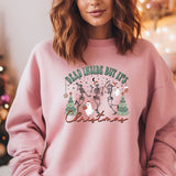 Dead Inside But It's Christmas Sweatshirt, Funny Skeleton Hoodie, Skeleton Christmas Hoodie, iPrintasty Christmas Sweat shirt