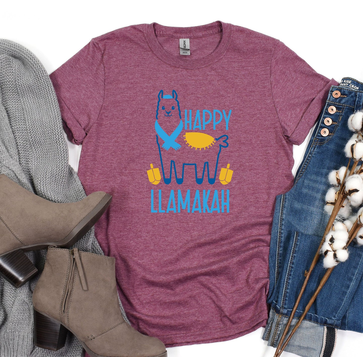 Hannukah Shirt, Funny Channukah Shirt, Happy Llamakah, Holiday Party Shirt, Silly Hannukah , shirt for men, Jewish shirt for women