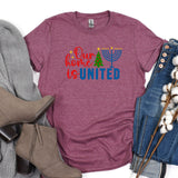 Our Home Is United Shirt, Happy Hanukkah Shirt, Jewish Cristian Shirt, Holiday Hanukkah Shirt, Jewish Saying Shirt, Religious Shirt
