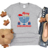 Happy Chrismukkah Shirt, Funny Hannukkah Shirts, Christmas Ugly Sweater Shirt, Hanukkah Menorah Shirt, Chanukah Jewish Holiday Celebration