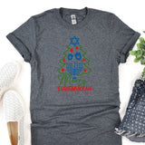 Happy Chrismukkah Shirt, Funny Hannukkah Shirts, Christmas Ugly T-Shirt, Hanukkah Menorah Shirt, Chanukah Jewish Holiday Celebration Tee