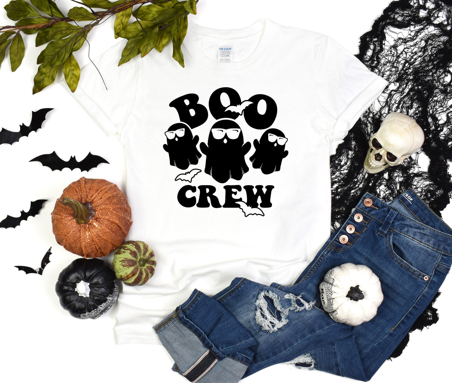 The Boo Crew Funny Halloween Shirt, Cute Ghost Tee, Funny Ghost Gift Shirt, Halloween Party Shirt, Group Halloween Custom T-Shirt