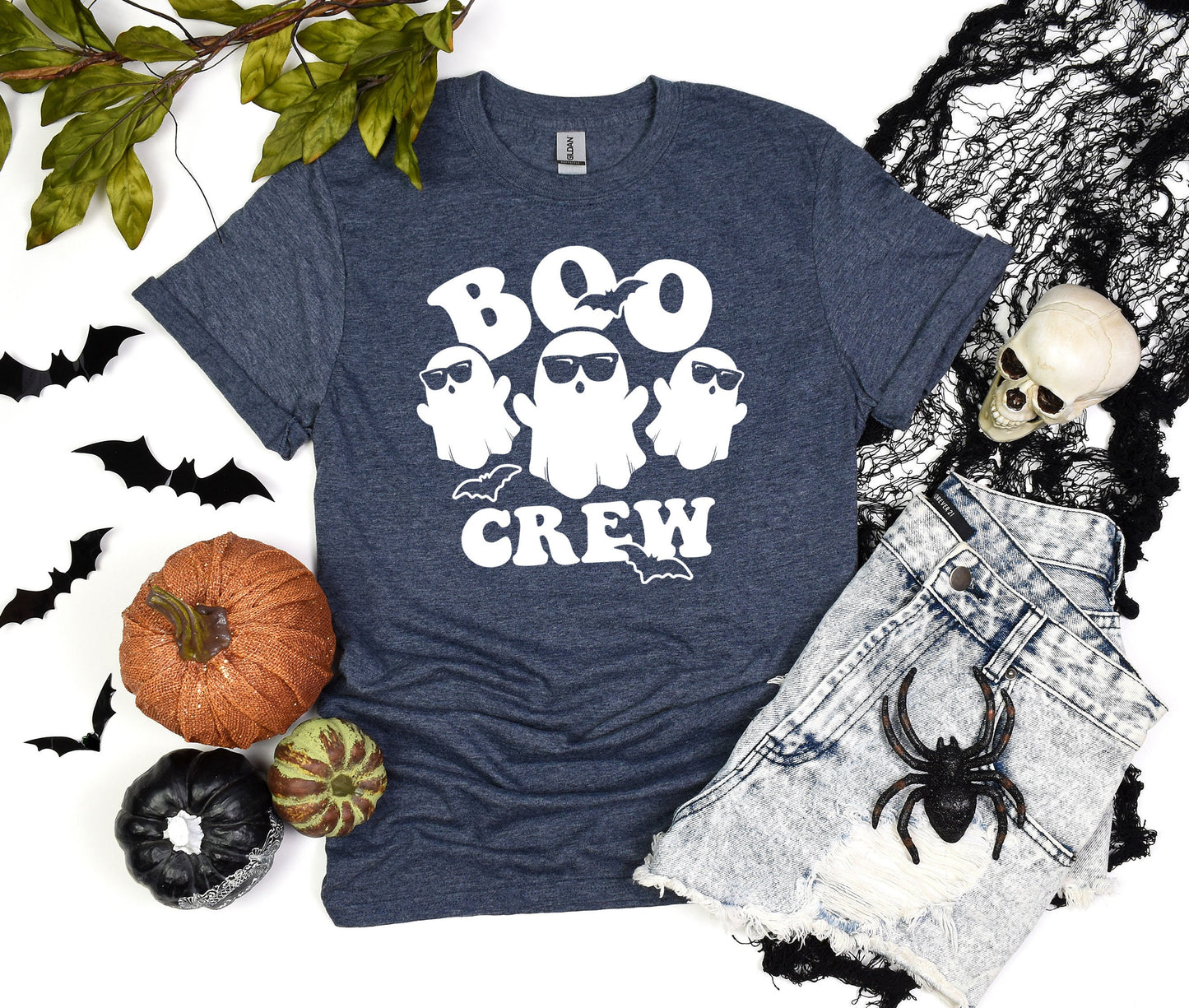 The Boo Crew Funny Halloween Shirt, Cute Ghost Tee, Funny Ghost Gift Shirt, Halloween Party Shirt, Group Halloween Custom T-Shirt