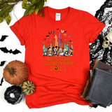Disney World not so scary 2023 Tee, Minnie Halloween party shirt, Mickey friends Halloween Tee, Disney Castle T-Shirt, Disney Halloween Tee