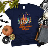 Disney World not so scary 2023 Tee, Minnie Halloween party shirt, Mickey friends Halloween Tee, Disney Castle T-Shirt, Disney Halloween Tee