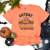 Cutest Pumpkin in the patch Halloween Tee, Teacher Gift Shirt, Gift For Her, Vintage Pumpkins spices season T-shirt, Cute Fall Race Shirt