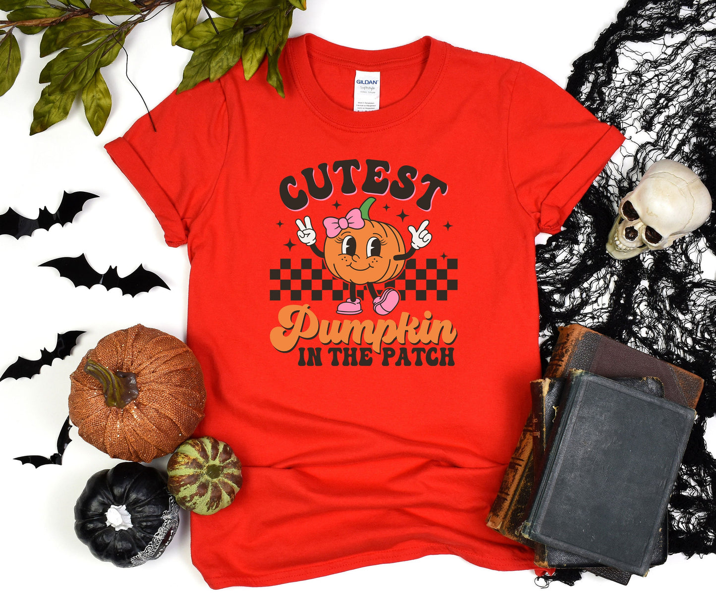 Cutest Pumpkin in the patch Halloween Tee, Teacher Gift Shirt, Gift For Her, Vintage Pumpkins spices season T-shirt, Cute Fall Race Shirt