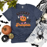 Cutest Pumpkin in the patch Halloween Tee, Teacher Gift Shirt, Gift For Her, Vintage Pumpkins spices season T-shirt, Cute Fall Race Shirt