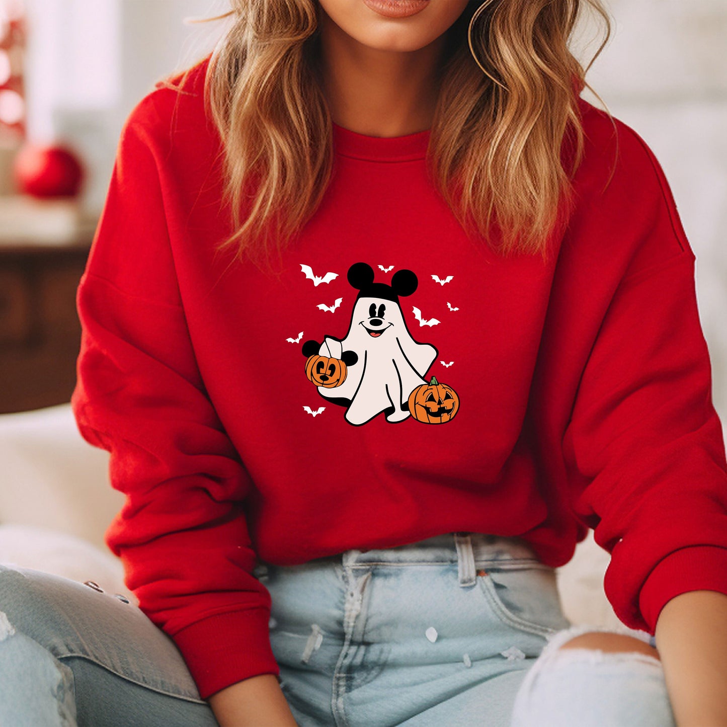 Cute Mickey Ghost Sweatshirt, Disney Mickey Halloween Boo, Mickey Ghost Pumpkin Sweatshirt, Mickey Spooky Season Hoodie, Mickey Not So Scary