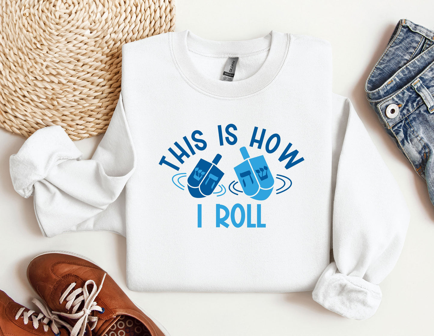 This is How I roll Sweatshirt, They See me Rollin Hanukkah Hoodie, Hannukah Sweatshirt, Hanukkah Family Sweatshirts, Jewish gift, Hanukkah