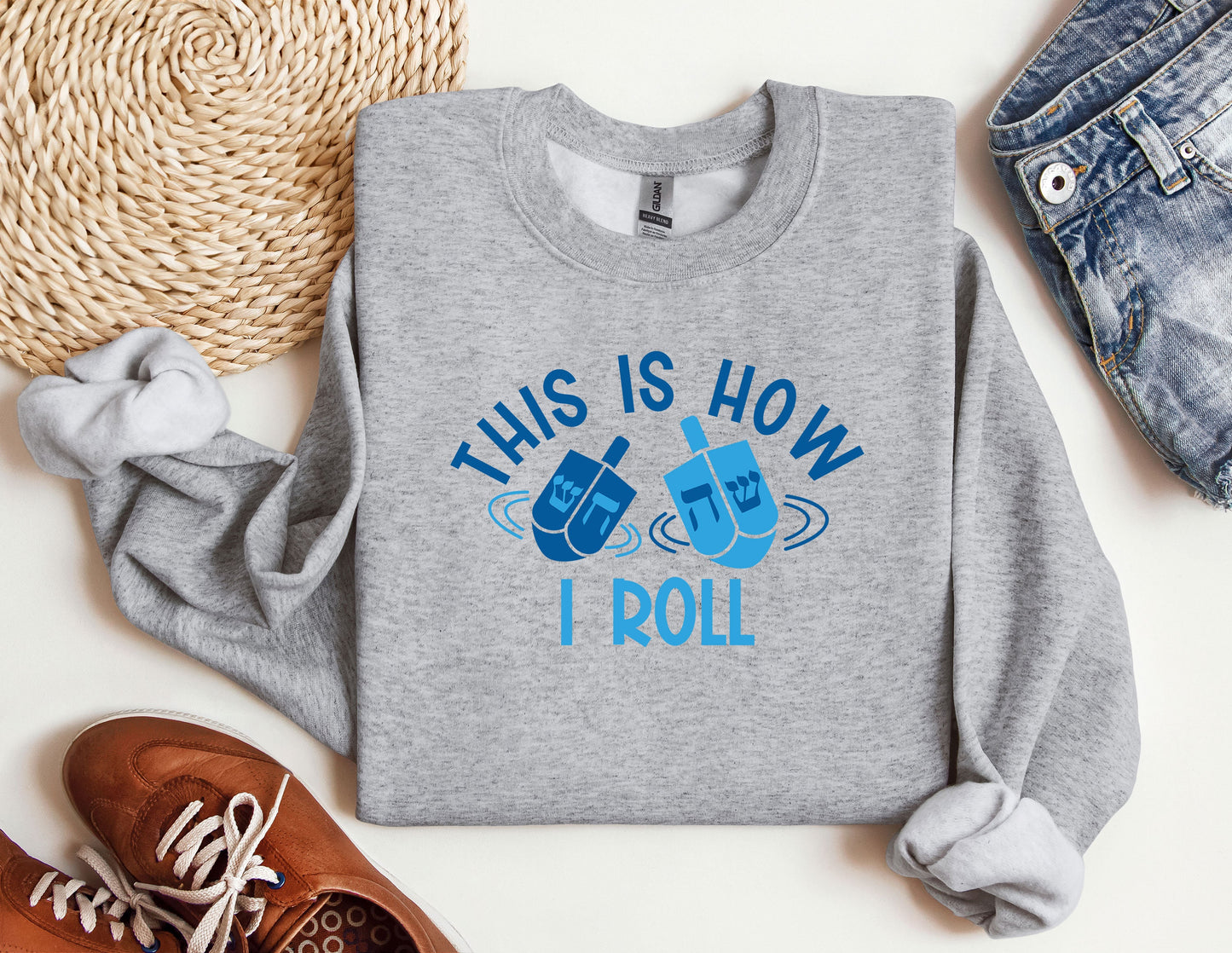 This is How I roll Sweatshirt, They See me Rollin Hanukkah Hoodie, Hannukah Sweatshirt, Hanukkah Family Sweatshirts, Jewish gift, Hanukkah