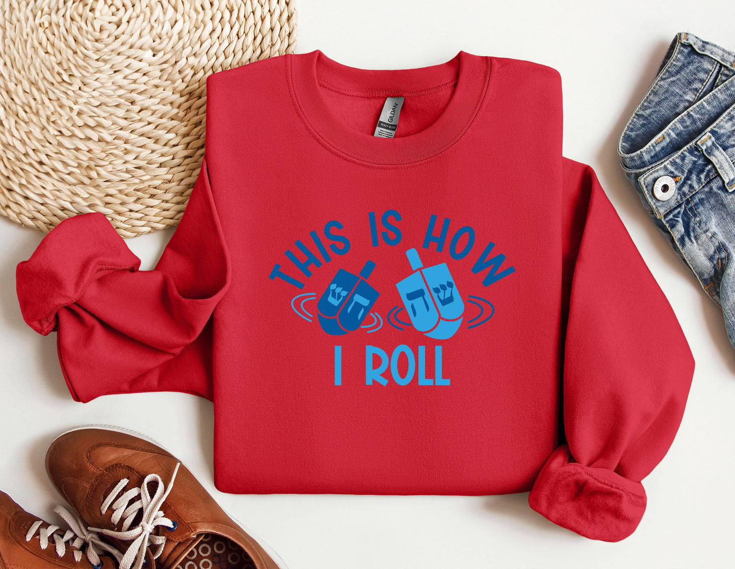 This is How I roll Sweatshirt, They See me Rollin Hanukkah Hoodie, Hannukah Sweatshirt, Hanukkah Family Sweatshirts, Jewish gift, Hanukkah