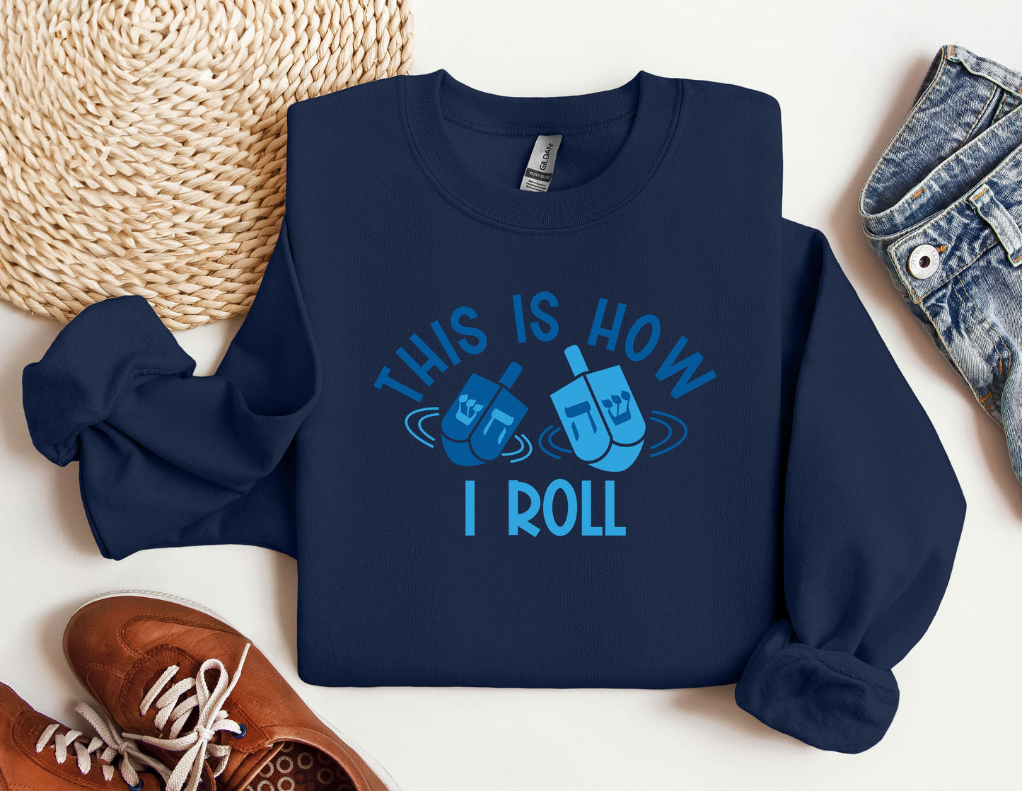 This is How I roll Sweatshirt, They See me Rollin Hanukkah Hoodie, Hannukah Sweatshirt, Hanukkah Family Sweatshirts, Jewish gift, Hanukkah