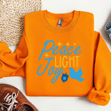 Peace Light Joy Sweatshirt, Happy Hanukkah Sweatshirt, Jewish Sweatshirt, Holiday Hanukkah Hoodie, Hanukkah Sweatshirt, Jewish Saying Hoodie