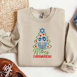 Happy Chrismukkah Sweatshirt, Funny Hannukkah Sweatshirts, Christas Ugly Hoodie, Hanukkah Menorah Sweatshirt, Chanukah Jewish Holiday Sweat