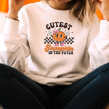 Cutest Pumpkin in the patch Sweatshirt, Cutest Pumpkin Race Shirt, Thanksgiving Shirt, Vintage Halloween Hoodie, Pumpkin Farm Sweatshirt