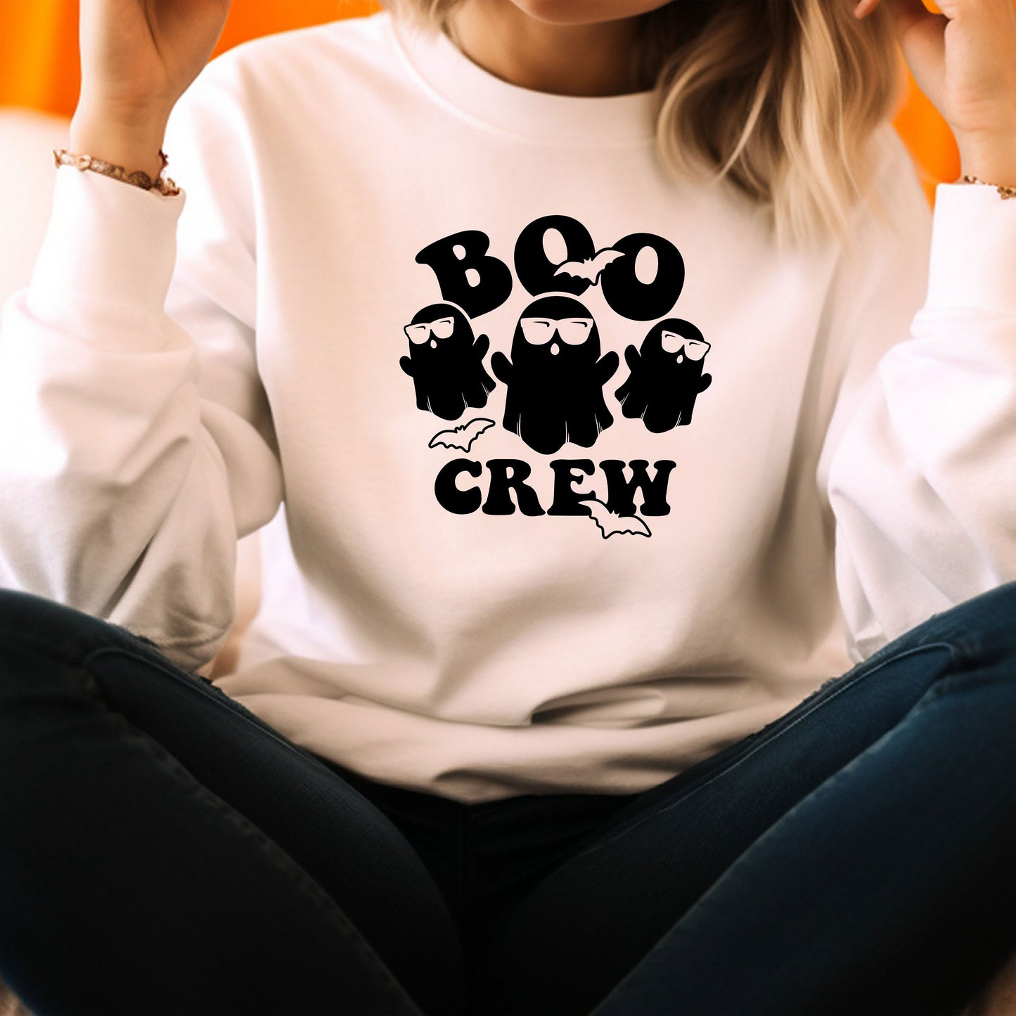 Boo Crew Sweatshirt, Halloween Party Sweat, Family Halloween Sweatshirt, Funny Halloween Hoodie, Ghost Team Teacher Sweatshirt