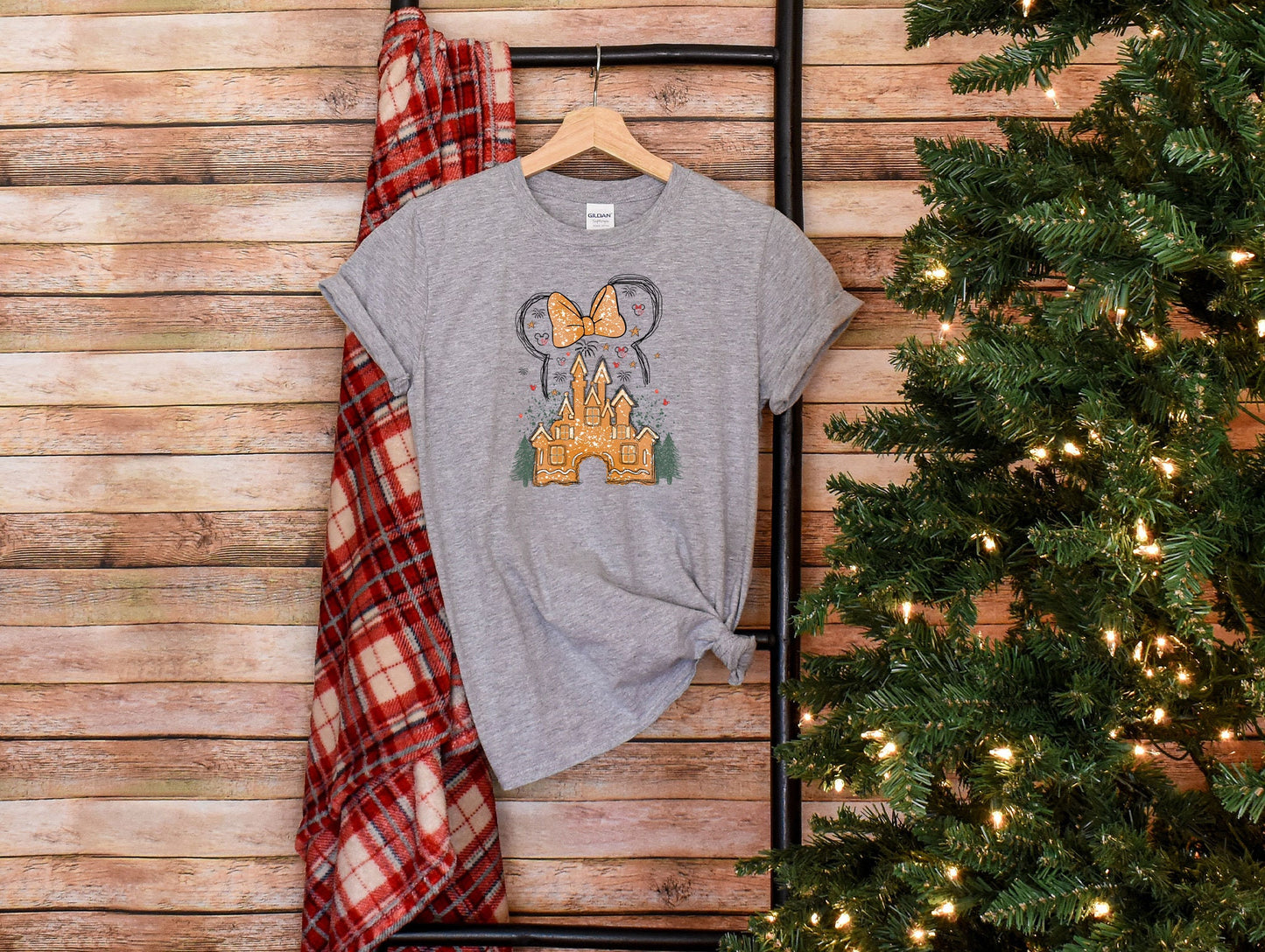 Disney Gingerbread Castle Shirt, Disney Christmas Shirt, Christmas Castle Shirt, Disneyland Xmas Family Shirt, Mickey Christmas Shirt Gift