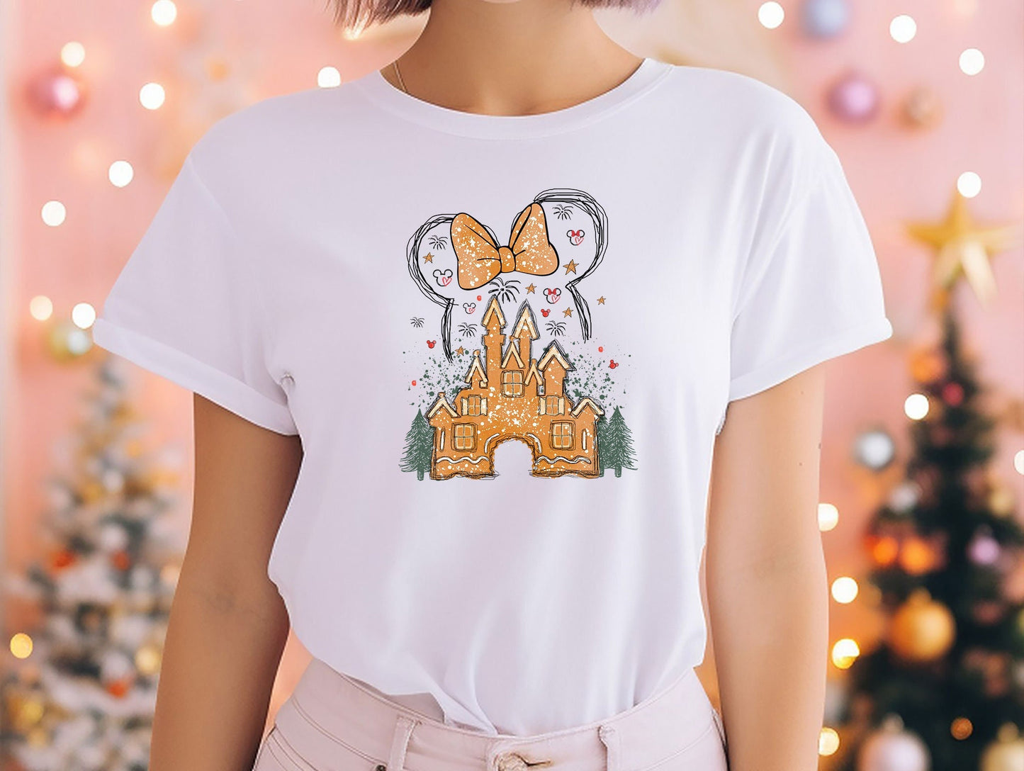 Disney Gingerbread Castle Shirt, Disney Christmas Shirt, Christmas Castle Shirt, Disneyland Xmas Family Shirt, Mickey Christmas Shirt Gift