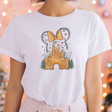 Disney Gingerbread Castle Shirt, Disney Christmas Shirt, Christmas Castle Shirt, Disneyland Xmas Family Shirt, Mickey Christmas Shirt Gift