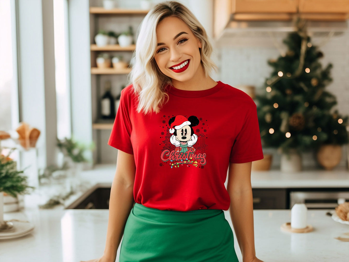 Vintage Mickey Christmas T-Shirt, Retro Disney Christmas Shirt, Disney Christmas Couple Shirt, Cute Disneyland Vacation Custom Gift tee