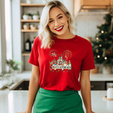 Disney Characters Christmas Custom Shirt, Mickey Ear Shirt, Magic Castle T-Shirt, Disneyland Tee, Tour Matching Gift Shirt