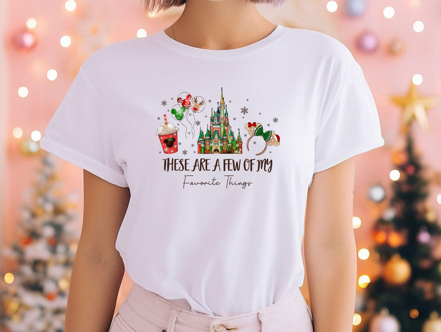 These are a few of my favorite things Custom Tee, Disney Snacks Shirt, Christmas Castle Shirt, Disneyland Christmas tee, Magic Kingdom shirt