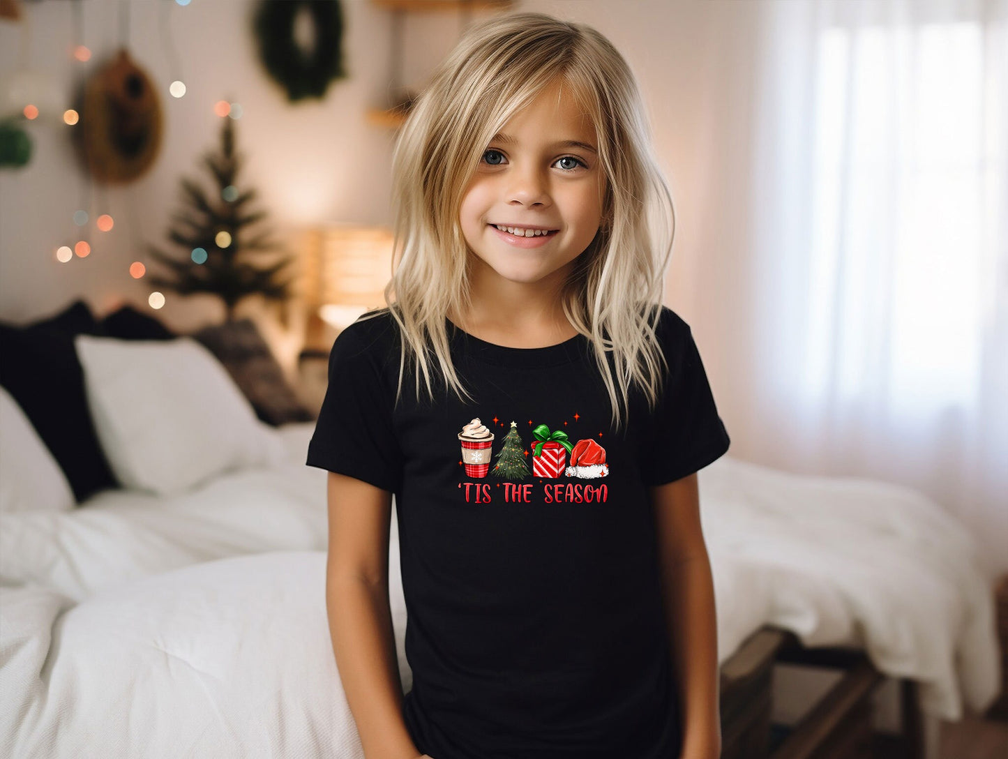 Custom Comfort tis the season Christmas t-shirt, T is cute Christmas tee, Christmas Shirt, holiday apparel, apparel Christmas gift