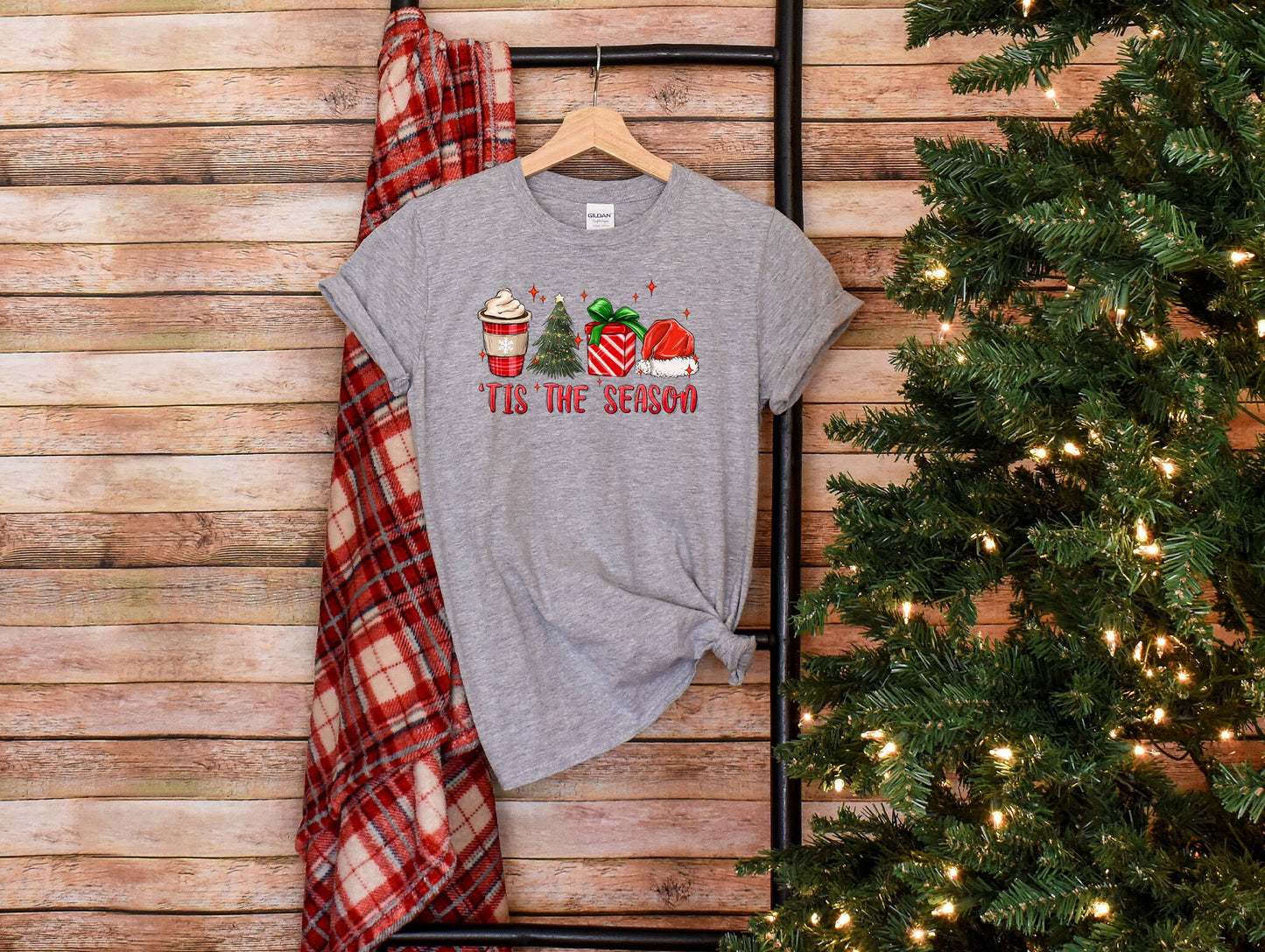 Custom Comfort tis the season Christmas t-shirt, T is cute Christmas tee, Christmas Shirt, holiday apparel, apparel Christmas gift