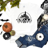 Disney Castle Silhouette T-Shirt, Disney Halloween Shirt, Disney Shirt, Halloween Castle Shirt, Mickey Minnie and Friends, Matching Shirt