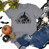 Disney Castle Silhouette T-Shirt, Disney Halloween Shirt, Disney Shirt, Halloween Castle Shirt, Mickey Minnie and Friends, Matching Shirt