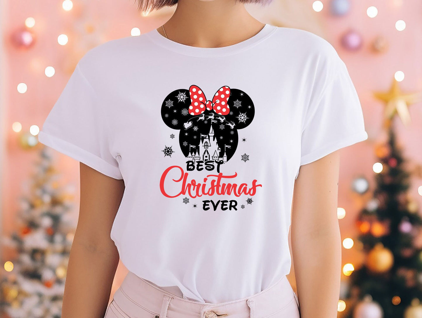 Best Christmas Ever shirt, Disney Christmas 2023 shirt, Christmas Disney Group T-Shirts, Disneyland Family shirts, Minnie Ear Christmas Tee