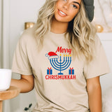 Happy Chrismukkah Shirt, Funny Hannukkah Shirts, Christmas Ugly Sweater Shirt, Hanukkah Menorah Shirt, Chanukah Jewish Holiday Celebration