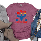 Happy Chrismukkah Shirt, Funny Hannukkah Shirts, Christmas Ugly Sweater Shirt, Hanukkah Menorah Shirt, Chanukah Jewish Holiday Celebration