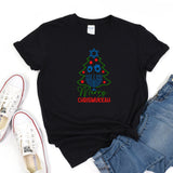 Happy Chrismukkah Shirt, Funny Hannukkah Shirts, Christmas Ugly T-Shirt, Hanukkah Menorah Shirt, Chanukah Jewish Holiday Celebration Tee