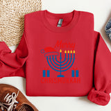 Happy Chrismukkah Sweatshirt, Funny Hannukkah Sweatshirt, Christas Ugly Sweater Sweatshirt, Hanukkah Menorah Hoodie, Chanukah Jewish Holiday