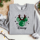Christmas Mommy and Daddy Sweatshirt, Trendy Sweatshirt, Disneyland Sweatshirt, Oversized Sweatshirt, Christmas Sweatshirt, Christmas Gift