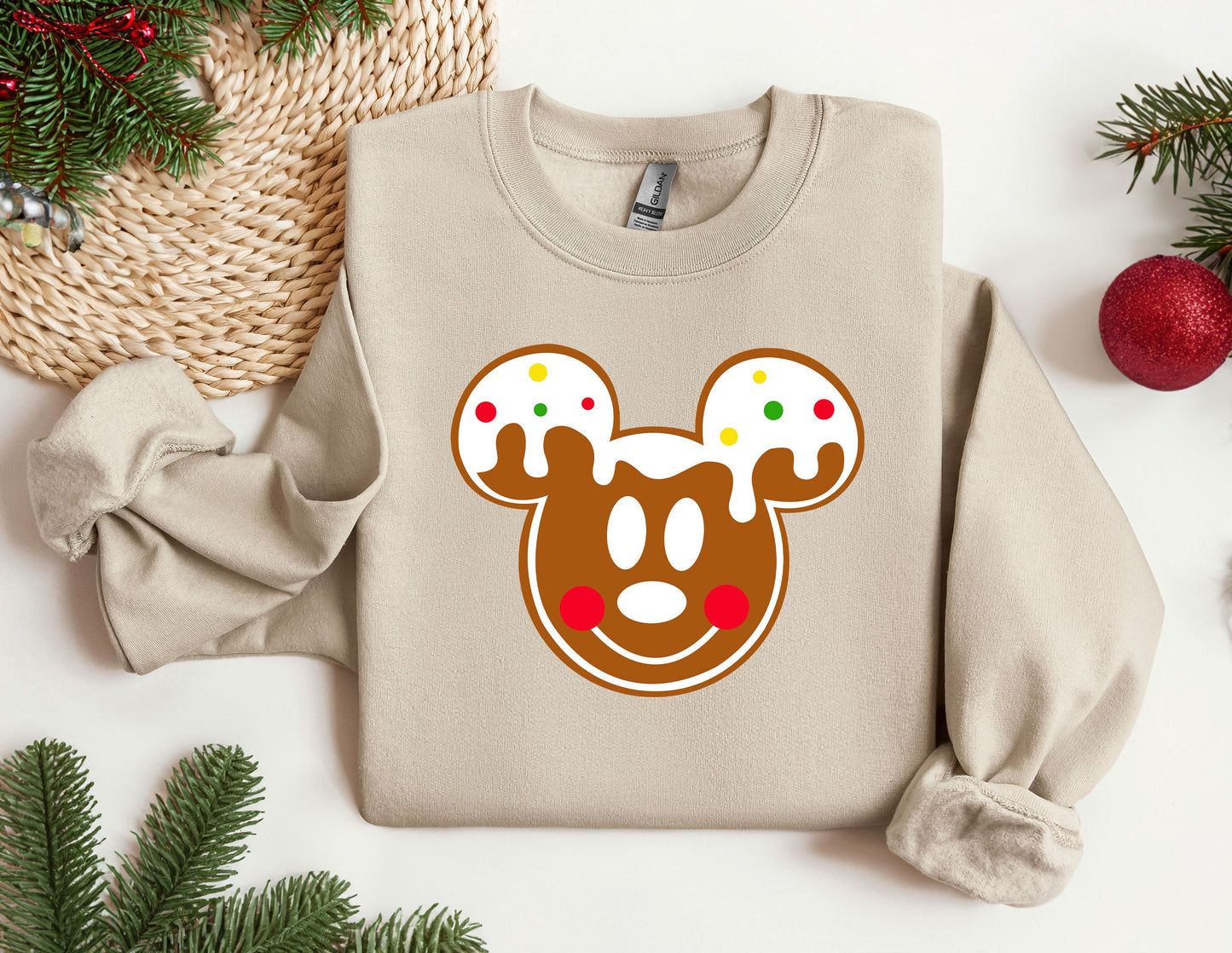 Christmas Disney Gingerbread Sweatshirt, Trendy Sweatshirt, Disneyland Sweatshirt, Oversize Sweatshirt, Christmas Sweatshirt, Christmas Gift