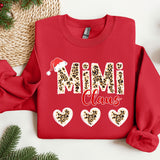 a red sweatshirt with leopard print on it