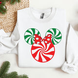 Disney Candy Christmas Sweatshirt, Trendy Sweatshirt, Disneyland Sweatshirt, Oversized Sweatshirt, Christmas Hoodie, Mickey Xmas Gift