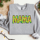 a sweatshirt with the word mama printed on it