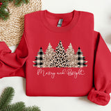 a red sweater with a leopard print on it