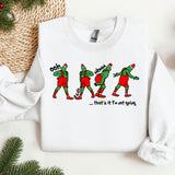 a group of three elfs on a white shirt